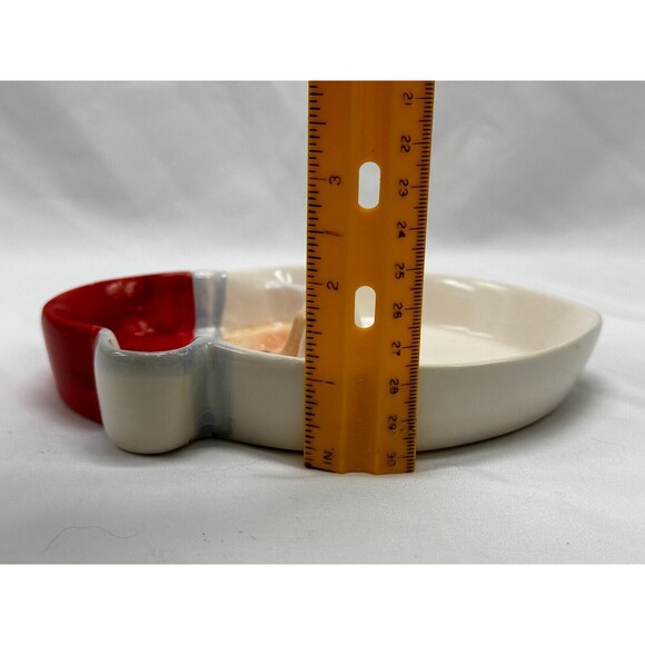 ATICO Santa Face- Divided Ceramic Christmas Candy/Trinket Dish - Ashtray - 5x7" - Picture 9 of 9